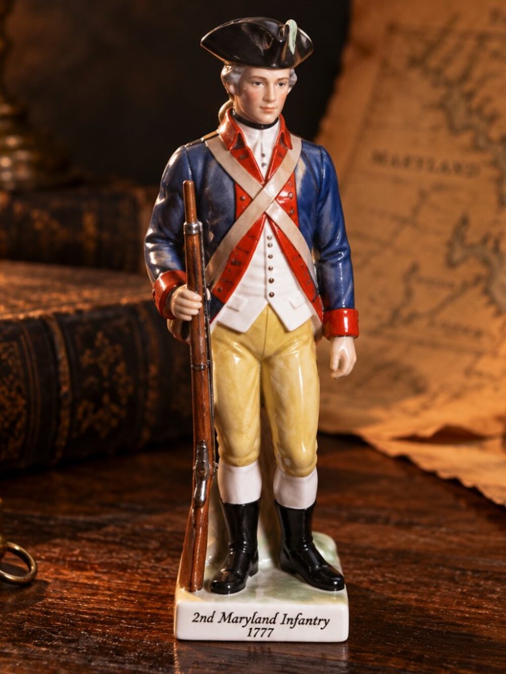 Andrea by Sadek 2nd Maryland Infantry 1777 Revolutionary War Porcelain Figurine